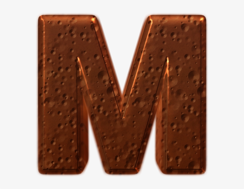 Chocolate Style 3d Letter M - Chocolate, transparent png download