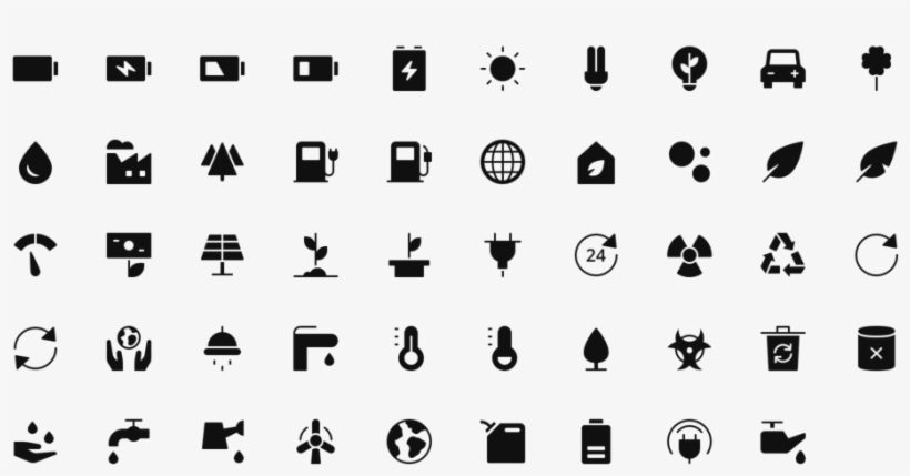 Environment Icons - Font Krungthep Free Download, transparent png download