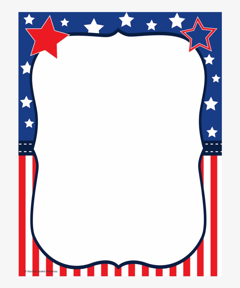 Tcr5894 Patriotic Computer Paper Image - Square Picture Frame Transparent Patriotic, transparent png download
