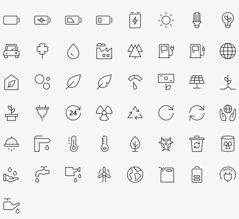 Energy Environment Icons 64px - Number, transparent png download