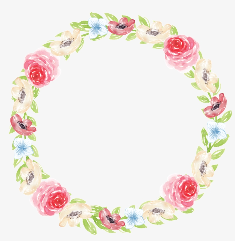 Literary Pink Flowers Hand Painted Garland Decorative - Bracelet, transparent png download