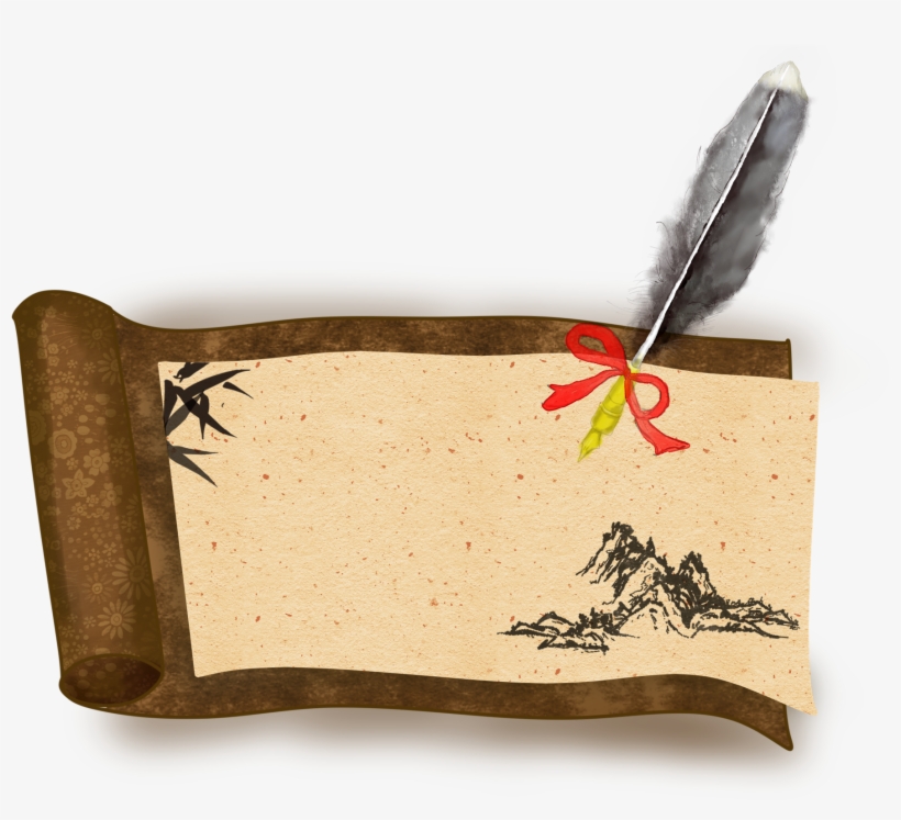 Feather Pen Stationery Reel Png And Psd - Calligraphy, transparent png download