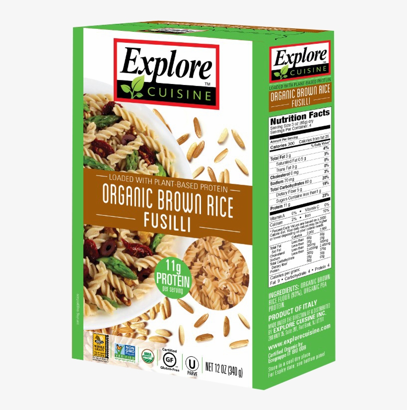 Explore Cuisine Brown Rice Fusilli, transparent png download