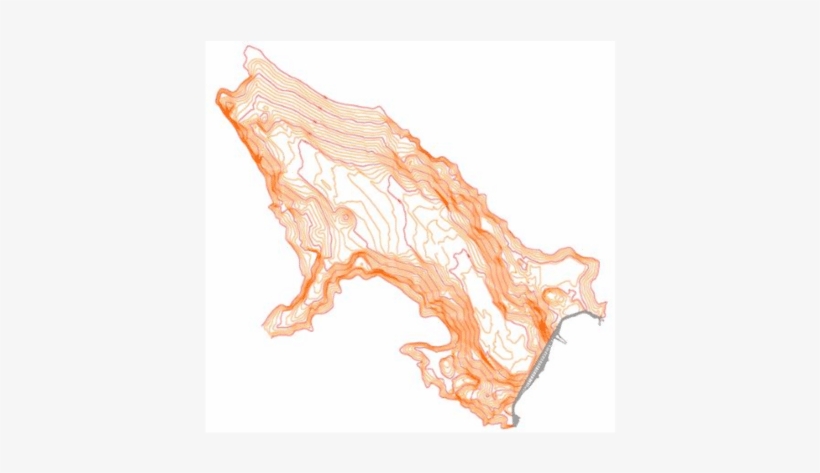 Reservoir Map For The Gravity Buttress Dam - Sketch, transparent png download