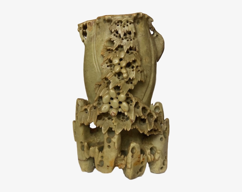 Grape Vine Brush Pot - Statue, transparent png download