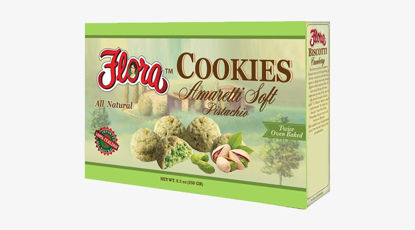 Amaretti Soft Cookies Pistachio - Flora Foods, transparent png download