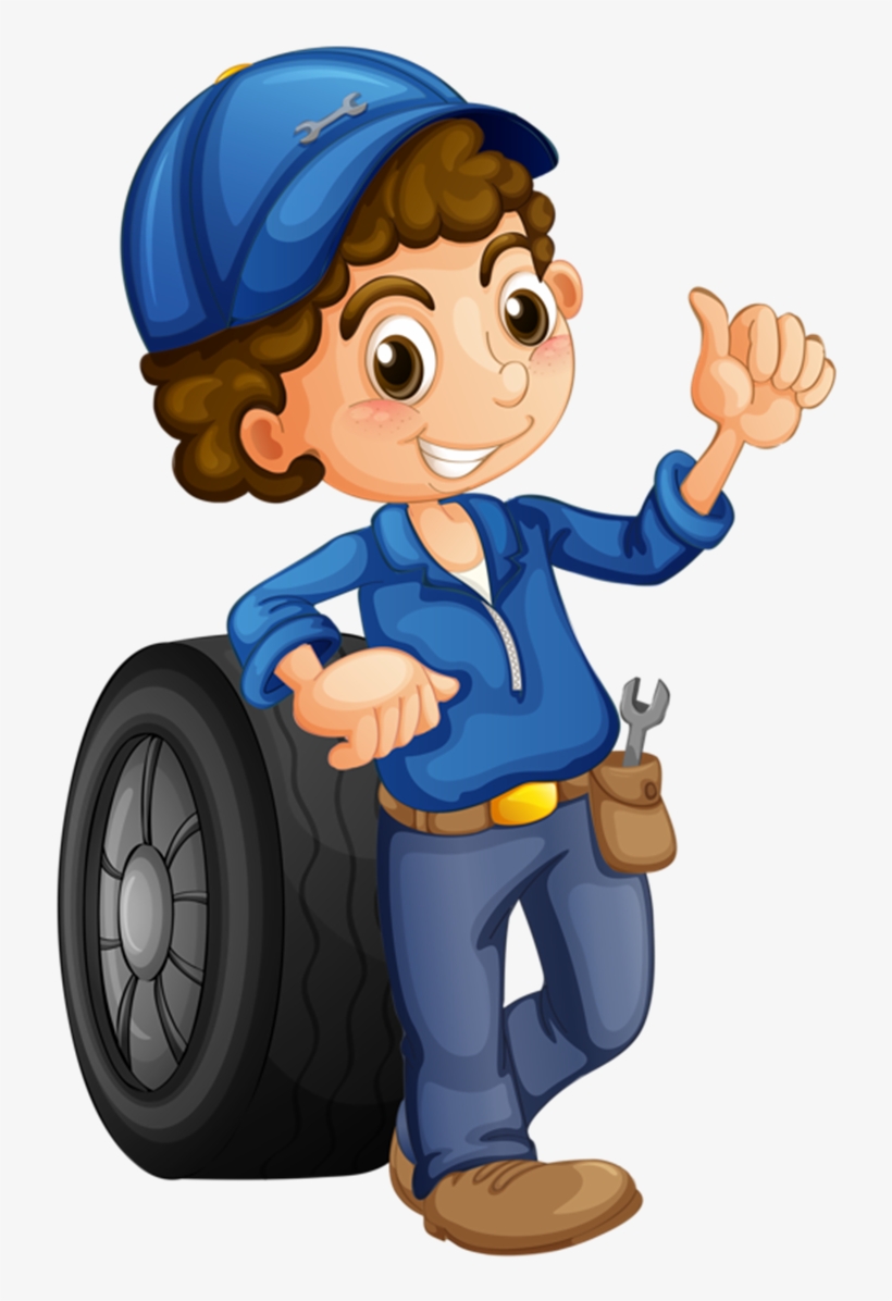 Png Free Download Car Auto Mechanic Female Illustration - Fixing Car, transparent png download