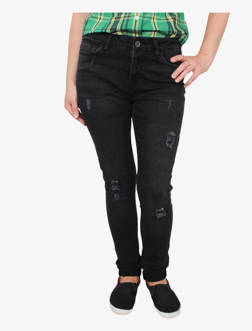 Urban Classics Ladies Ripped Denim Pants - Pocket, transparent png download