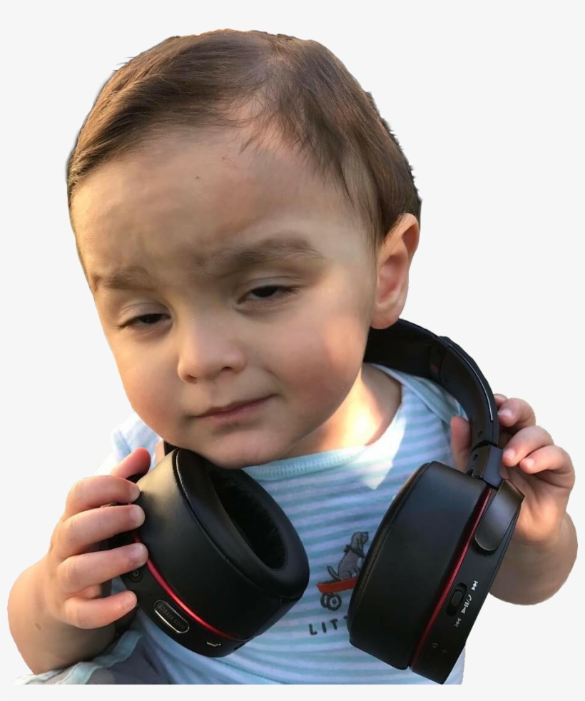 This Baby Cutouts Personthis - Headphones, transparent png download