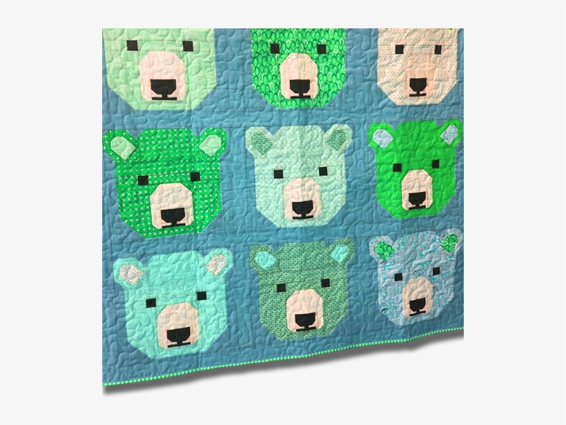 Download Your Free Embroidery Label - Elizabeth Hartman Bjorn Bear Pattern, transparent png download