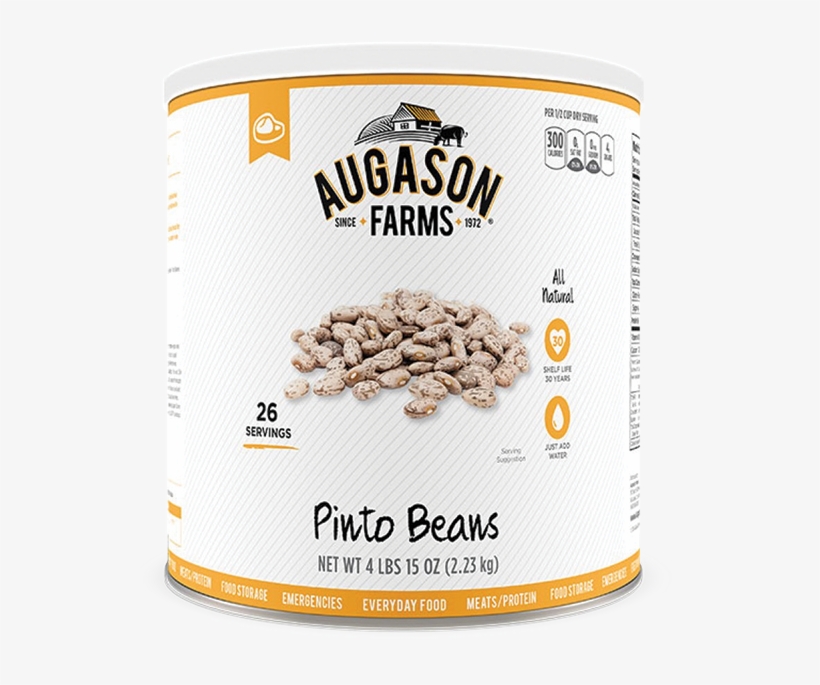Augason Farms® Pinto Beans Can - Augason Farms, transparent png download