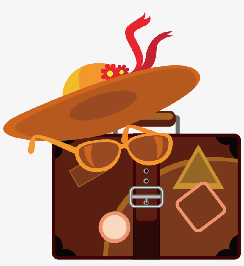 Outbound Pattern Travel Material Vacation Vector Suitcase - Travel Vector Vacation, transparent png download