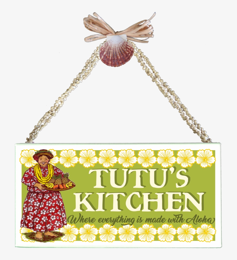 Tutu's Kitchen Varnished Canvas Sign - Girl, transparent png download