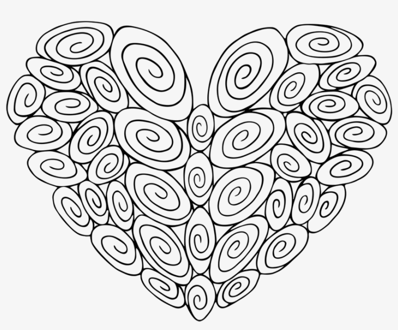 40 Swirl Heart - Heart, transparent png download