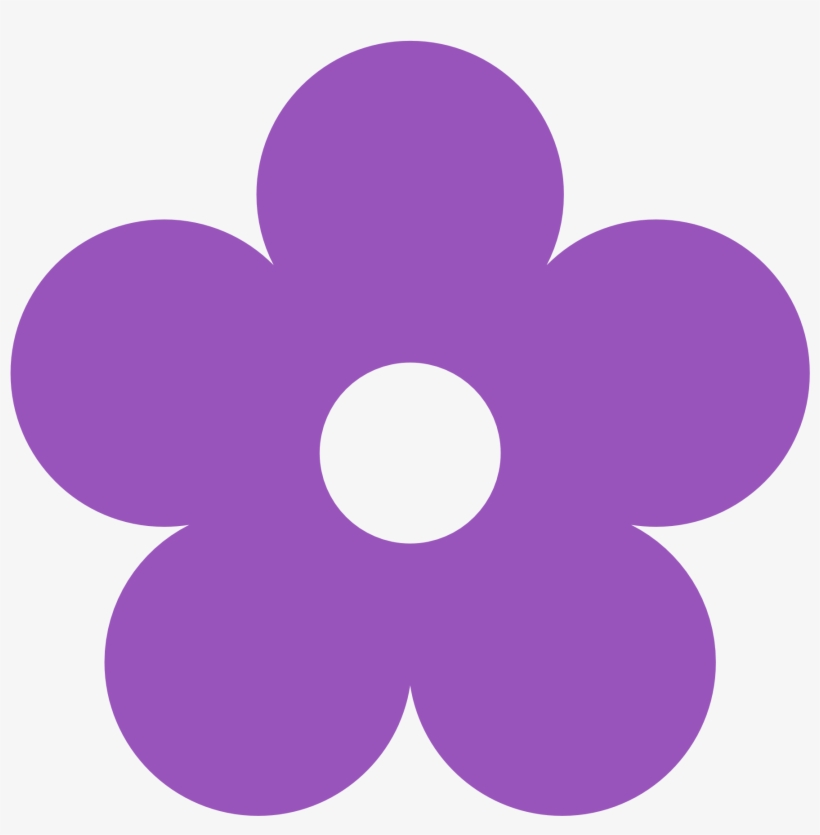 Lilac Flower Clip Art - Purple Flower Clipart, transparent png download