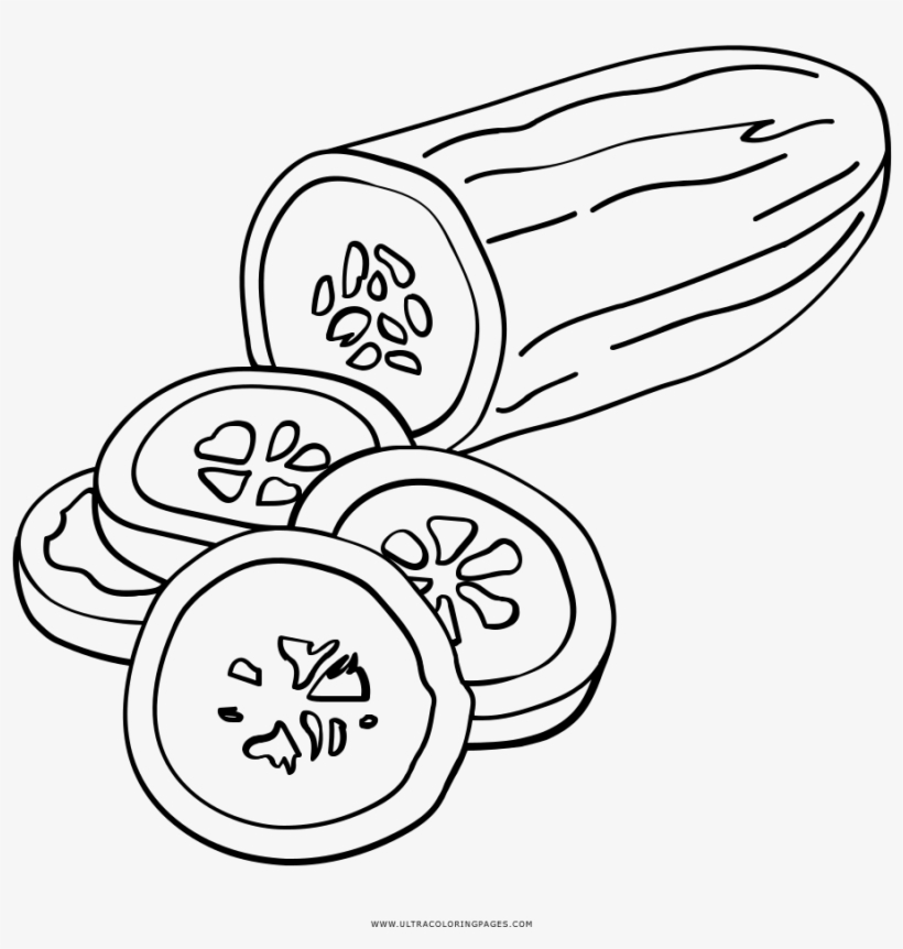 Dibujo De Pepino Para Colorear - Pepino Dibujo Para Colorear, transparent png download