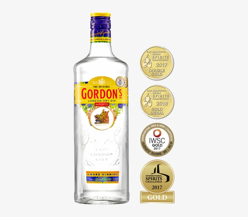 Gordon's London Dry Gin Export - Vodka, transparent png download
