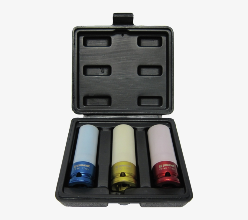 Box Of 3 Sockets For 1/2" Square Impact Wrenches - Airsoft Gun, transparent png download