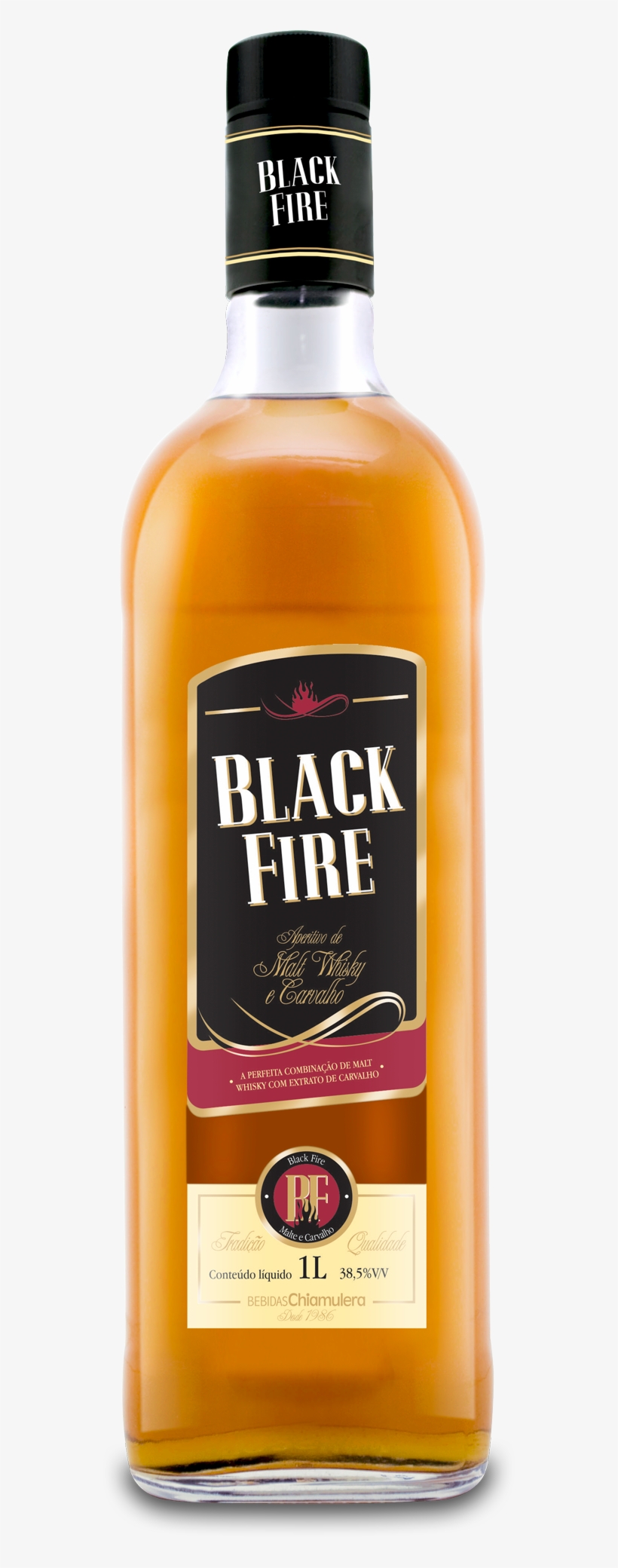 Black Fire 1l - Black Fire Whisky, transparent png download