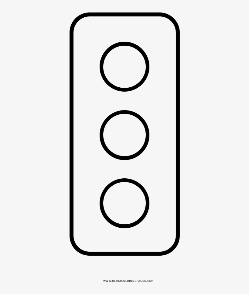 Traffic Light Coloring Page - Circle, transparent png download