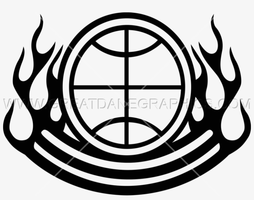 Basketball With Flames - Hills International College, transparent png download