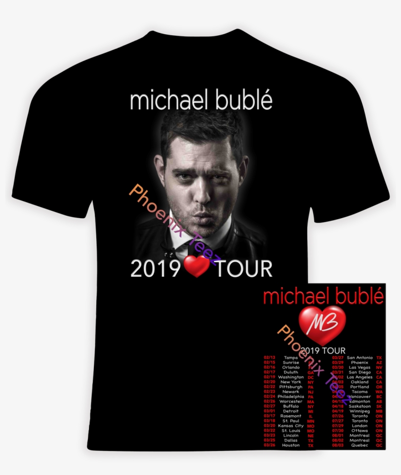 Michael Buble 2019 Concert Tour - Active Shirt, transparent png download