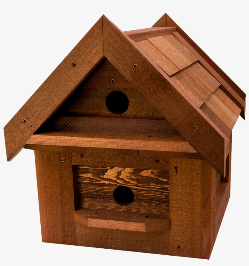 Red Cedar Birdhouse - Wood, transparent png download