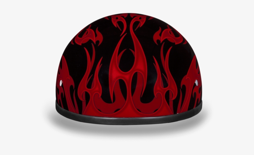 D - O - T - Daytona Skull Cap- W/ Flames Red - Circle, transparent png download