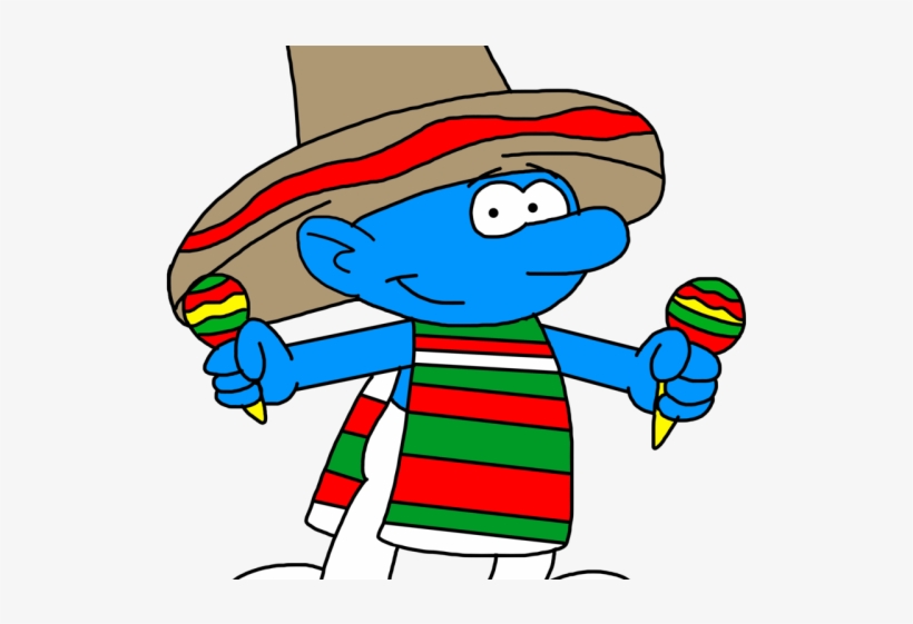 Smurfs Clipart Small - Mexican Smurf, transparent png download