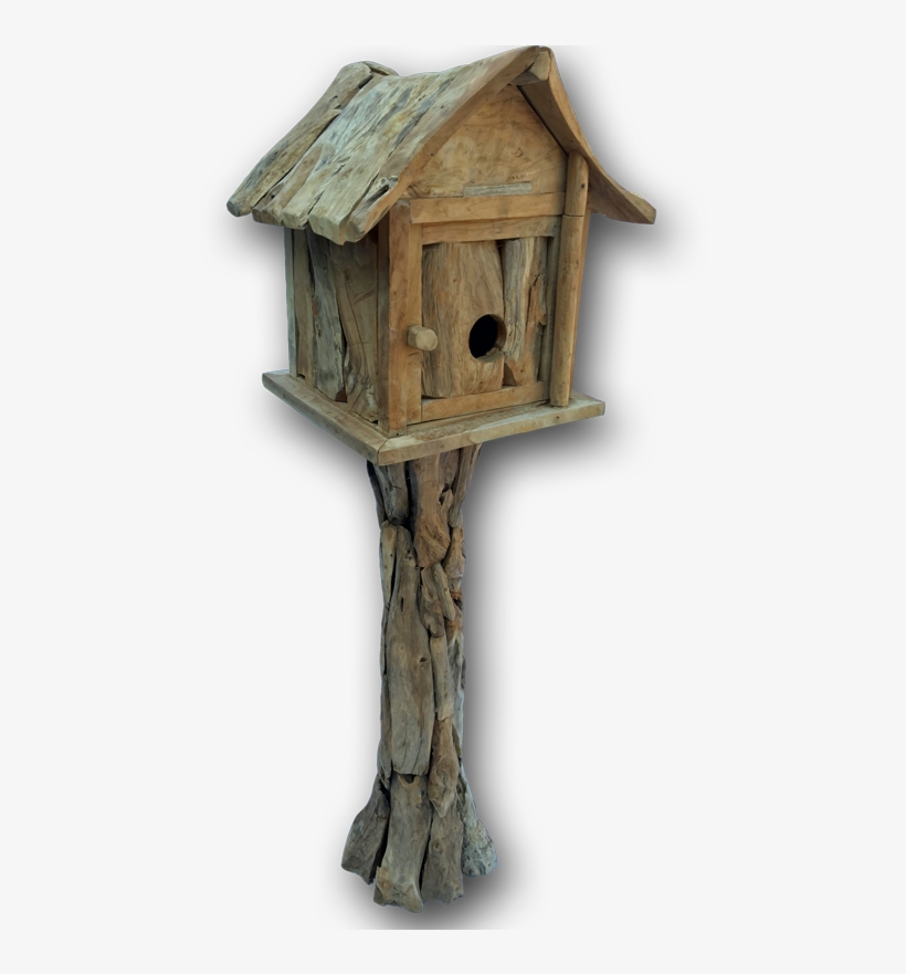 Teak Root Bird House - Old World Flycatcher, transparent png download