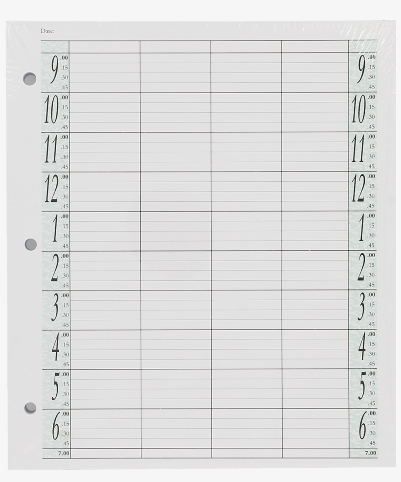 Agenda Salon Concepts Loose Leaf Refill 4 Coloumn 100 - Paper, transparent png download