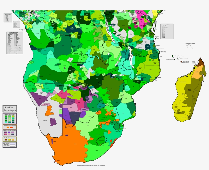 Xmaps For Africa Languages In Southern Africa Maps - Languages Southern Africa Map, transparent png download