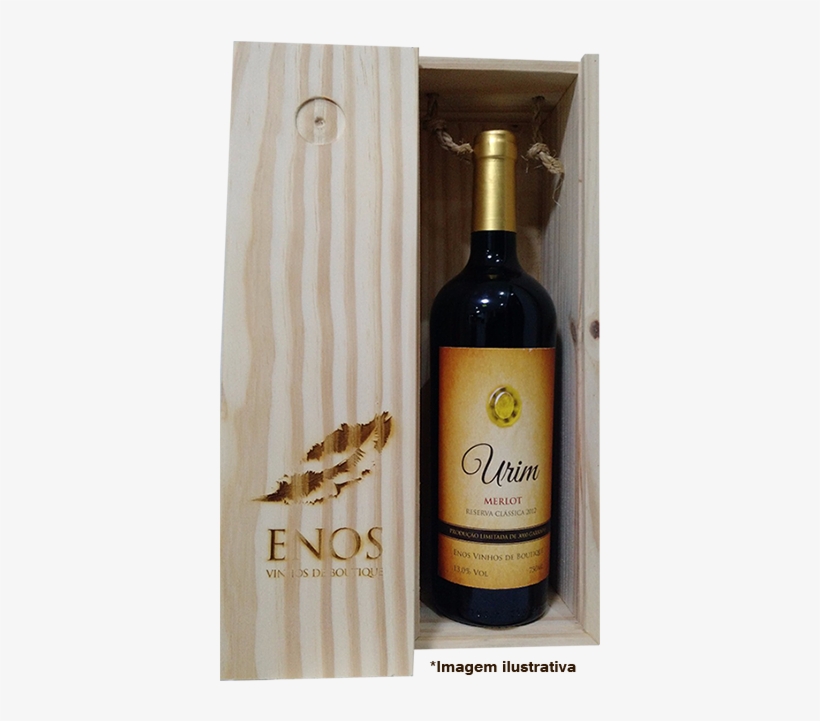 Caixa Madeira Vinho - Wine Bottle, transparent png download
