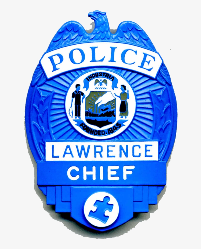 Lawrence Chief James Fitzpatrick Is Pleased To Announce - Blue Police Badges, transparent png download