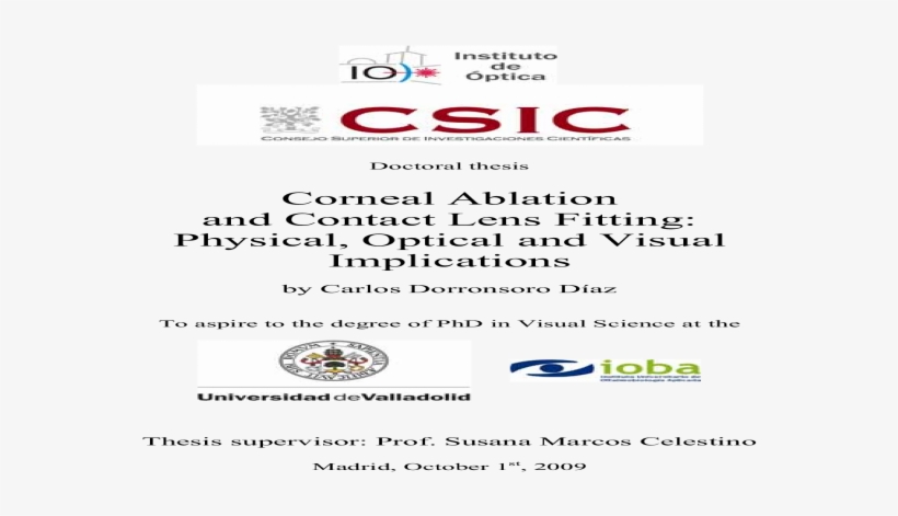 Corneal Ablation And Contact Lens Fitting - Parallel, transparent png download