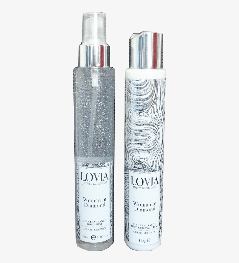 Kit Crema Y Splash Shimmer Lovia Destellos Plateados - Perfume, transparent png download