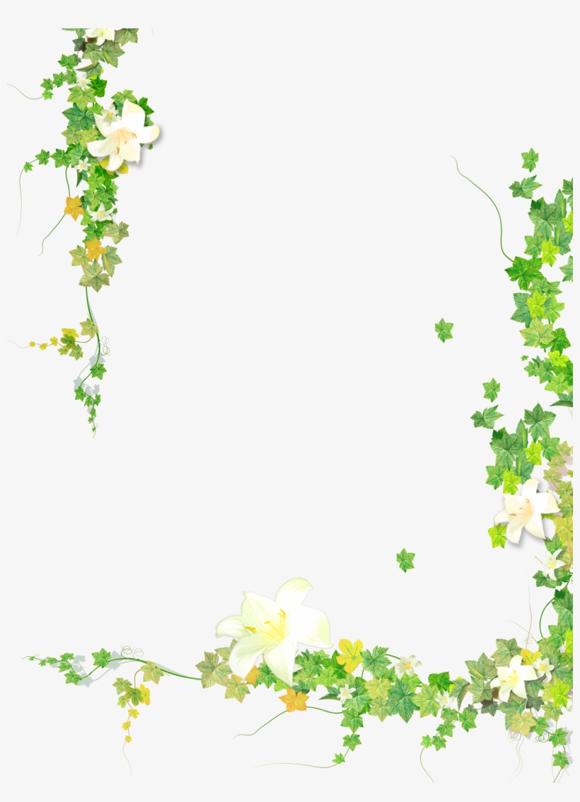 Summer Plant Flower Leaf Painted Vine Hand Clipart - Angel Clipart Transparent Background, transparent png download