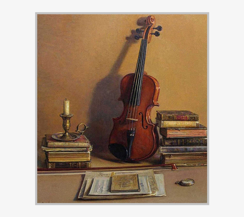 Imagenes De Las Obras Del Pintor Español Antonio Guzman - Oil Painting For Musical Instruments, transparent png download