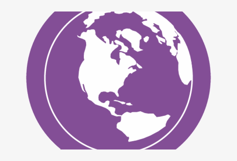 Online Marketing Clipart Globe - Round World Map Png, transparent png download