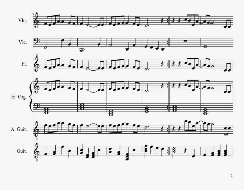 O Grande Pintor Sheet Music 3 Of 6 Pages - Music, transparent png download