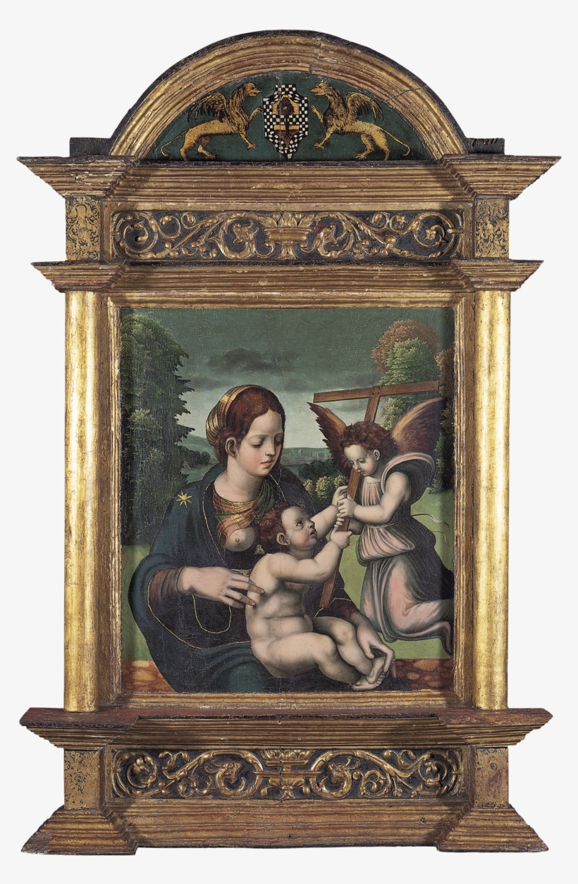Virgen Con El Niño Y Un Ángel - Juan De Soreda Pintor, transparent png download