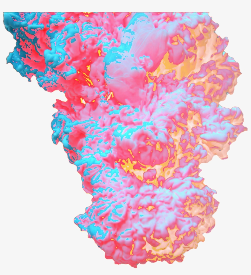 Explosion Colors Trippyart Smoke Multicolor Paint Sky - Visual Arts, transparent png download