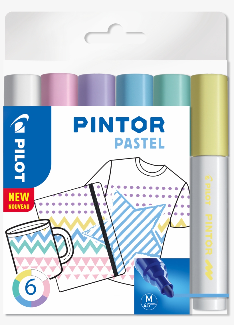 Pilot Marker Pintor Medium Pastel Mix Ass - Pilot Pintor Pastel, transparent png download