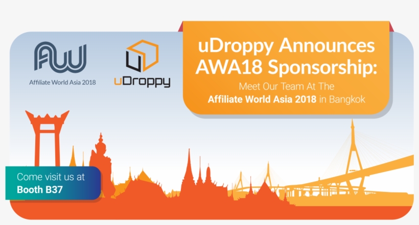 Udroppy Announced As Awa 2018 Gold Sponsor - Graphic Design, transparent png download
