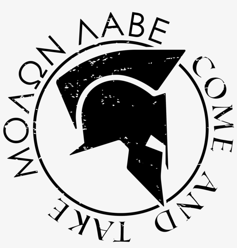 Molon Labe Spartan Come And Take Sticker - Spartan Logo T Shirt, transparent png download