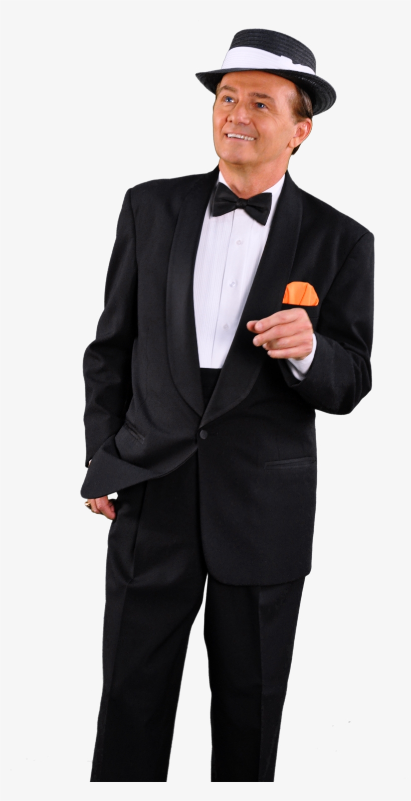 Peter Pavone As Frank Sinatra By The Who's Who Of Las - Cowboy Black Leather Jacket, transparent png download