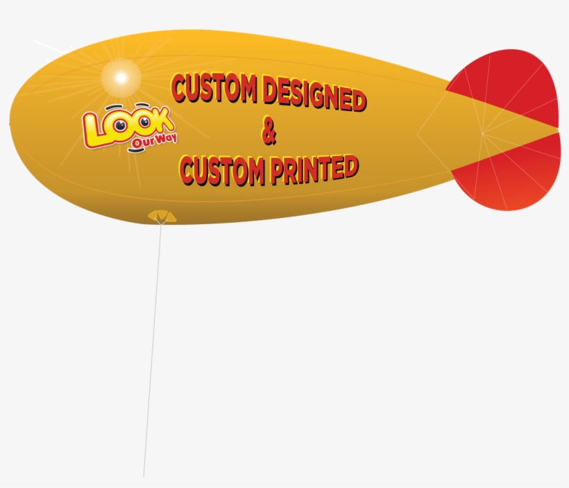 Custom Helium 21ft Advertising Blimp - Illustration PNG Image