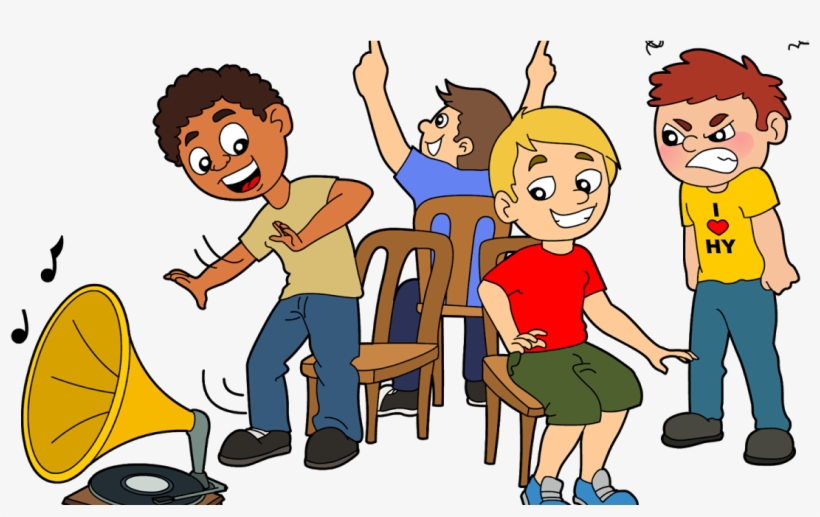 Kids Playing - Musical Chairs Clipart, transparent png download