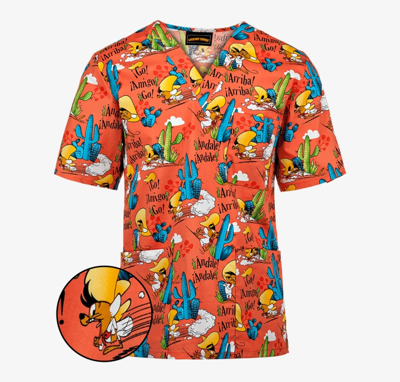 Ck701ltz - Speedy Gonzales Scrub Top, transparent png download