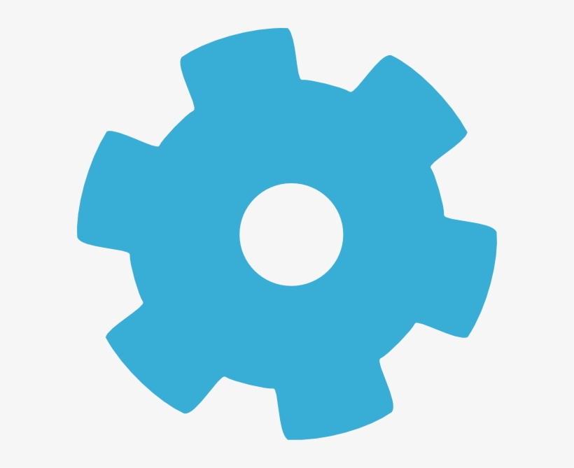 How To Set Use Blue Gear Wheel Svg Vector, transparent png download